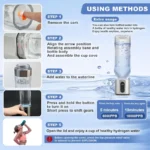 BPA Free Portable Intelligent 10000PPB Hydrogen USB Water Generator Bottle Machine for Office Home Travel - Image 3